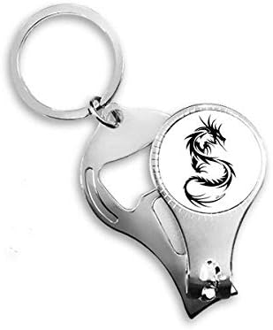 Zmaj životinjski umjetnički zrno obrišite noktiju prsten za prsten ključeva za boce za ključeva
