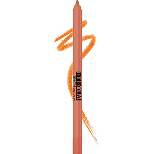 Maybelline Tattoo Studio dugotrajna oštra olovka za oči, klizi na glatkim gel pigmentima sa 36-satnim habanjem, vodootporni narandžasti Blic 0.04 Oz