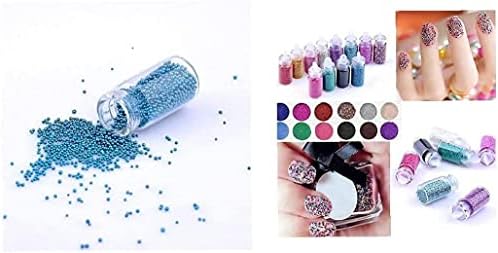 12 kom 3d šarene Mini perle Pearls kavijar ukrasi za nokte Art manikir sa prozirnom staklenom bocom praktično i modno