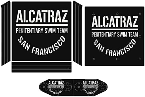 Alcatraz Penitentiary Swim Team San Francisco slatka naljepnica zaštitnik kože Slim Cover za PS-4 Slim / PS-4 Pro konzola & 2 kontroler