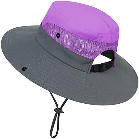 Zando Kids kašika šešira Djevojke Sunčani šešir sa rupom od konjskih repa u UPF 50 Vanjski šešir širokim rubom