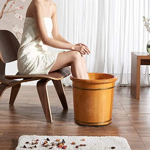 Htllt Foot masaža bačva sauna drvena kanta, banje, sauna, bazin noge za noge, ručno izrađene masažne kante