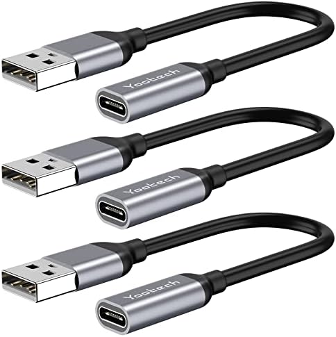 yootech USB C na USB Adapter [3 Pack] 6.3 Tip C ženski na USB muški Konverter punjač kablovski Adapter