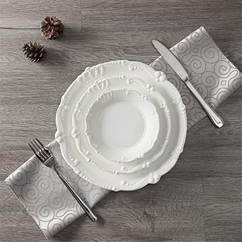 Llly Relief Keramička ploča za večeru Porcelanski glavni jelo Serving tamber za ladicu za restoran