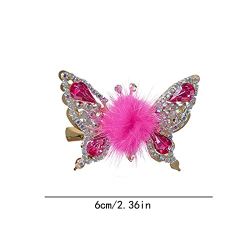 2023 Novi letnji leptir za kosu Sparkly Butterfly Clips za žene Slatka legura leteći leptir kopče za kosu koja se kreću kristalno kristalni kosu za kosu Djevojke sjajne kose kopče