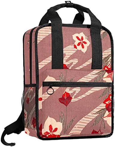 VBFOFBV putni ruksak, backpad za žene za žene muškarci, modni ruksak, japanska umjetnost ružičasta crvena cvjetna opruga vintage