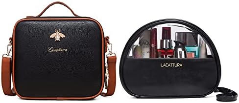 Lacattura Clear Travel Makeup Torba i kožna kozmetička torba, prijenosna torba za pohranu patentnih zatvarača
