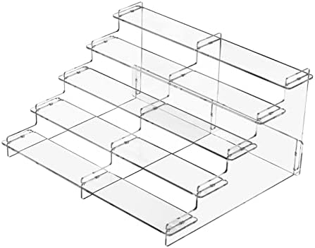 POMER akrilna polica za izlaganje, 5 slojeva prozirno postolje za izlaganje višenamjenski akrilni stalak