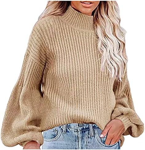 Plus veličine božićni park kardigan za žene Slatki balon rukav pulover Pulover čvrsti izmirivanje u obliku