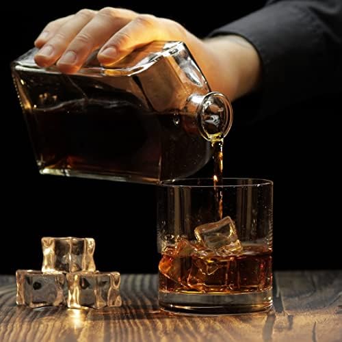 Dekanter za viski sa etiketom-metalni nazivi za flašu-stakleni hermetički čep za vino, burbon, rakiju, sok,