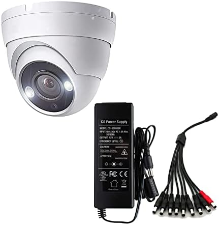 5MP Dome TVI CCTV sigurnosna kamera sa vidljivim bijelom LED-om, 24/7 noćni vid 65ft, 2,8 mm