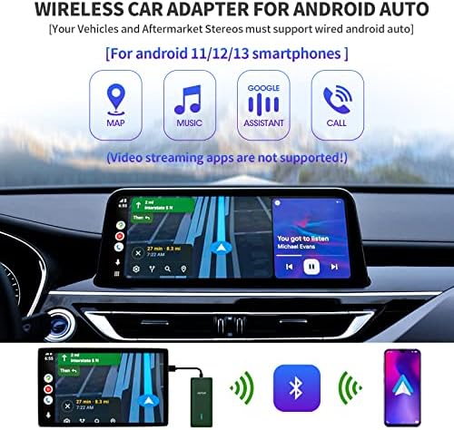 Android Auto bežični adapter za OEM Factory Wired Android Auto Cars Plug & Play Easy Setup Wireless Android