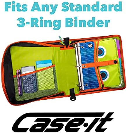 Case-it Monster Eye zatvarač džepna torbica za olovke sa ušicama, 5 džepna fascikla za proširenje datoteka, Pea