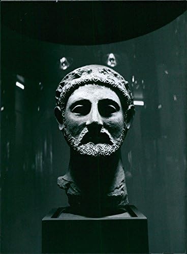 Vintage fotografija Bust of Piereides izložena u mediteranskom muzeju u Stokholmu, Švedska
