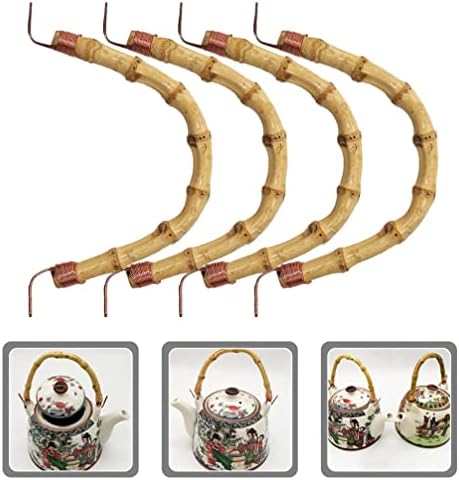 Zerodeko japanski dekot keramički čajnik 4pcs rattan čajnik za zamjenu vode ručke ručke torbice za kineski čajnik keramički lonac keramički lončani čajni dekor za drvo