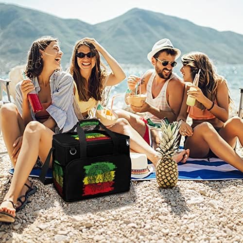 Reggae-Rastafarian Flag Lion izolovana torba za ručak za višekratnu upotrebu nepropusna Cooler tote