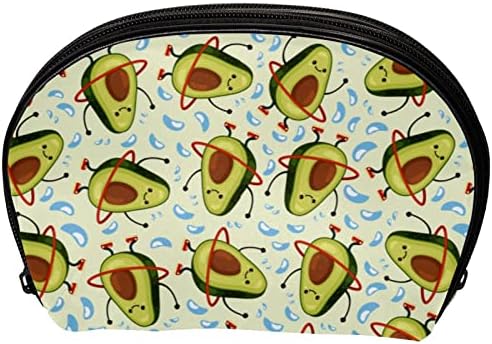 Mala vrećica za šminku, patentno torbica Travel Cosmetic organizator za žene i djevojke, crtani voće avokada