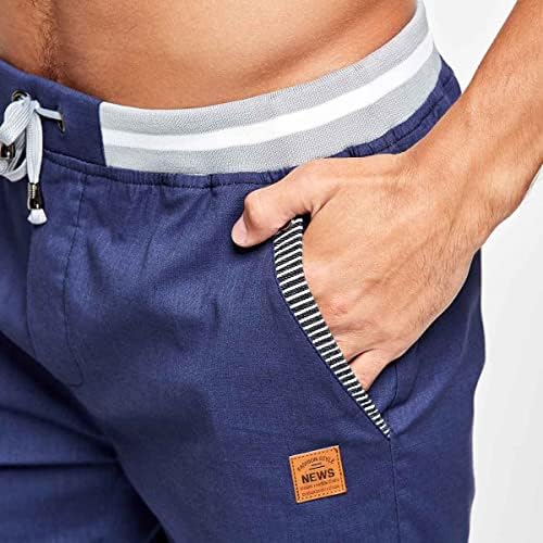 Lastday Muške kratke hlače Ležerne prilike Classic Fit Summer Beach Hlače sa elastičnim strukom i džepovima