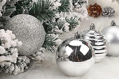 Yycraft 34ct Božić Lopta ukrasi 6CM za Božić Tree Božić dekoracije Shatterproof kuke uključen