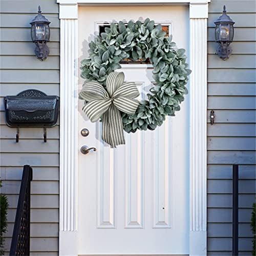 Eyhlkm američki zeleni listovi vijenac ukras vrata VELIČKI bijeli listovi eukaliptus lišće zasađene travne