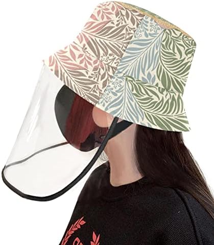 Zaštitni šešir za odrasle sa štitnikom za lice, ribarski šešir protiv sunčeve kape, vintage ružičasti zeleni