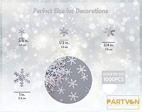 Božićne snježne pahulje Confetti ukras- 1500pcs | Snowflakes Frozen Party Confetti | Winter Wonderland