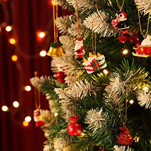 NUOBESTY Božić Advent Kalendar sa visećim privjesci božićno drvo viseća figurica ukrasi poklon oznake