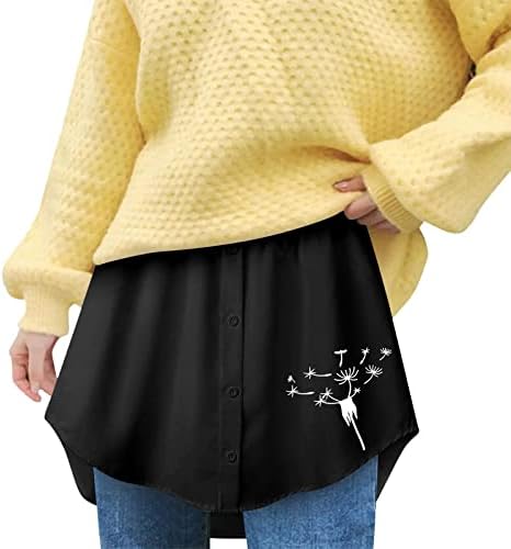 Proširivači košulja za žene plus veličine lažni gornji donji Sweep Set pola dužine Mini suknja Casual Funny