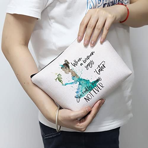 Princeza Frog nadahnuta poklon tiana navijački poklon smiješna Tiana princeza šminka patentna torbica za djevojke žene