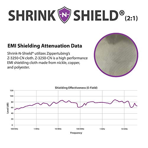 Shrink-N-Shield - EMI zaštitna toplotna cijev sa cijevima sa mljevenim žicom - 0,25 Prečnik - 12 dugačak