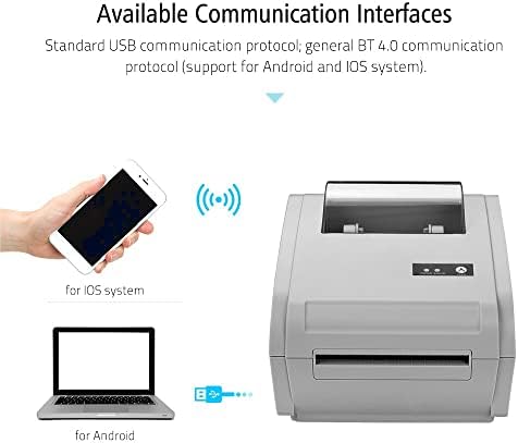 QYYBO multifunkcionalni Desktop 110mm termo papir štampač barkod etiketa štampač USB BT komunikacioni