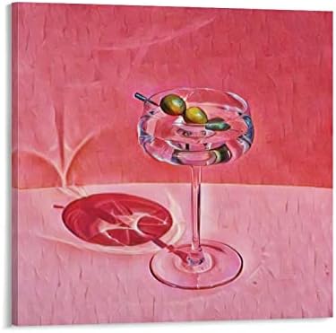 Estetika ružičastog postera koktel zidna Umjetnost Sažetak modernizam romantična dekoracija kuhinjskog