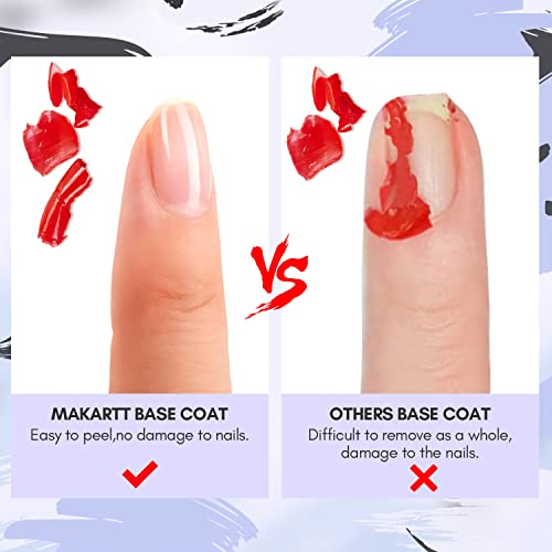 Makartt Peel Off Base Coat, 15ml UV Gel Base Coat lak za nokte Peelable Base Gel za polijetanje