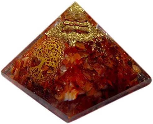 Sharvgun Carnelian Gemstone orgone piramida za život Reiki Chakra Energy Hearing