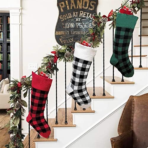 Božićni bombonski poklon čarapa plaćene snježne pasa za pse torba za ispis Xmas Dekoracija stabla 18 inča Kristalne ukrasne kuke