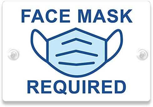 Potrebni znak za lice - 4 x 6 plastične sa usisne čaše za suzanje - Čuvajte prozore ili prozore