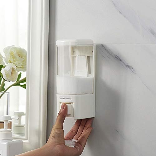 YANG1MN 480ml Bijeli mini jednostavni ručni zidni raspršivač sapuna, prozirni vizuelni prozor za