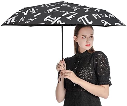 Pi Math Science Pattern 3 Folds putni kišobrani Anti-UV Vjetrootporni kišobrani modni automatski Otvoreni kišobran