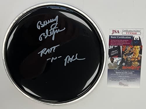 Bobby Blotzer potpisan 8 Drumhead Drum Head Ratt Band Drummer autogram JSA autentifikacija