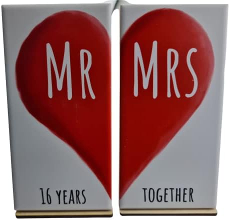 Mr i Mrs 16 godina zajedno - Ornament sa dvostrukim pločicama 16. mrmrs16