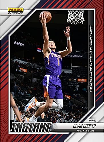 Devin Booker Phoenix Suns Fanatics Exclusive Paralel Panini Instant Booker kaplji sezonski-najboljih 48 bodova u Win Sinking Trading karticu - ograničeno izdanje 99 - nepotpisanih košarkaških kartica