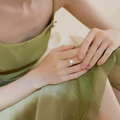2023 Nove fine dame Srebrni prsten ovalni rez nakit za rođendan prijedlog za rođendan Poklon za angažman za