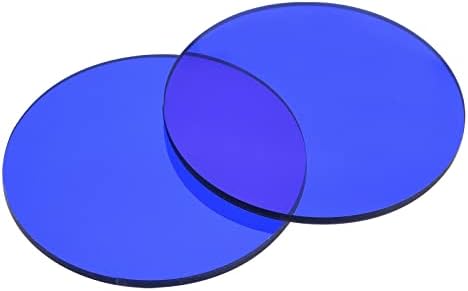 MECCANIXITY 60mm okrugle minijaturne baze modela, kružna baza debljine 2,5 MM, prozirno plavo pakovanje od 5