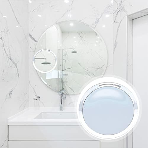 Zlopljivo zrcalo za usisavanje za kupatilo usisano zrcalo Veliki antif tuš zrcal fleksibilno povećalo ogledalo LED osvijetljeno ispraznost zrcalo za zrcač za kupatilo
