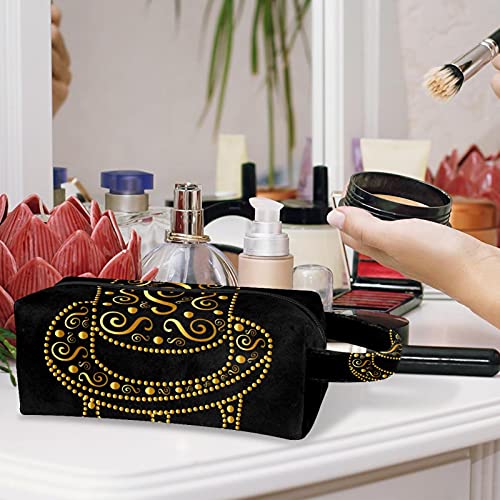 Torba za šminku Travel Cosmetic Bag lobanja kose i zig-zaG pozadine za toaletnu vrećicu Organizator torbica