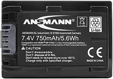 Ansmann 5044623 7.4 volta A-sin NPFH50 750mAh litijumska zamjenska baterija za Sony