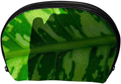 Mala šminkarska torba, patentno torbica Travel Cosmetic organizator za žene i djevojke, zelene lišće žabe