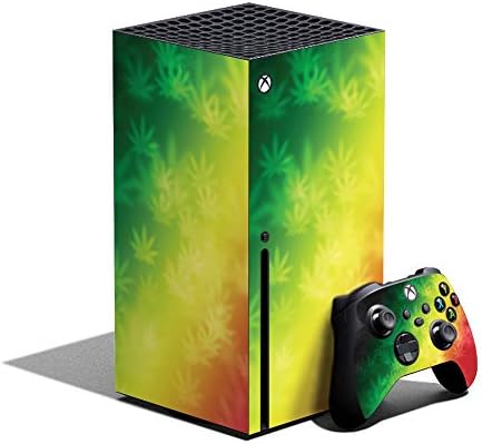 Moćna koža Kože kompatibilna sa Xbox serije X Bundle - Rasta Rainbow | Zaštitni, izdržljivi i jedinstveni