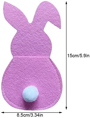 4pcs Easter Bunny Holder za pribor za pribor za pribor za pribor za jelo Sretna uskršnja ukrasi za kućni poklopac dodaci za pribor za jelo Kunić