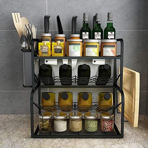 Začinski nosač 2-ravni stalni pohranjivanje Spice Jars boce držač nosača police za kuhinju Kupatilo